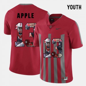 Pictorial Fashion Youth Red #13 Official Buckeyes Eli Apple Jersey 689330-165