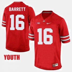 Youth(Kids) College Football Stitched Ohio State J.T. Barrett Jersey Red #16 557661-352