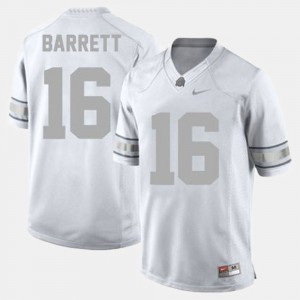 Buckeyes J.T. Barrett Jersey Stitch White #16 For Men College Football 308229-679