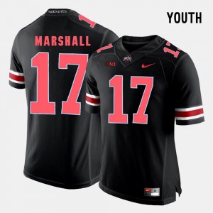 Ohio State Buckeye Jalin Marshall Jersey Black College Football For Kids #17 Stitched 178942-363