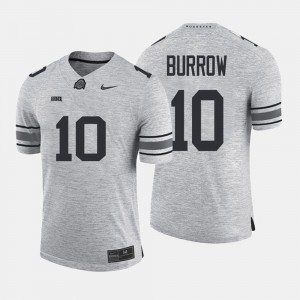NCAA Ohio State Joe Burrow Jersey #10 Gridiron Limited For Men Gray Gridiron Gray Limited 994114-490