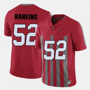 #52 Stitch Red Ohio State Johnathan Hankins Jersey Mens College Football 284747-335