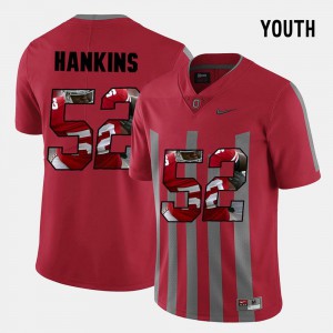 High School Pictorial Fashion For Kids Red Buckeyes Johnathan Hankins Jersey #52 343827-977