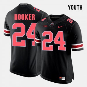 Youth(Kids) #24 College Football Ohio State Buckeye Malik Hooker Jersey NCAA Black 939763-378