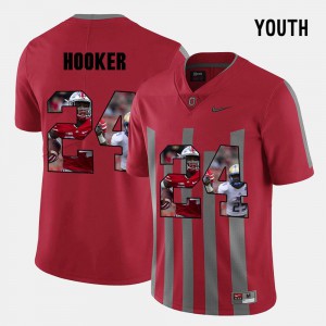 #24 Alumni Ohio State Buckeye Malik Hooker Jersey Pictorial Fashion Red Youth 978134-873
