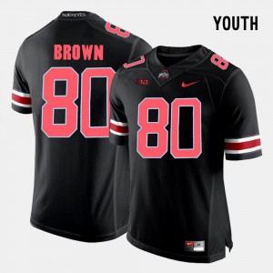 Ohio State Buckeyes Noah Brown Jersey #80 Player Black Kids College Football 635915-827