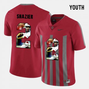 Red Buckeyes Ryan Shazier Jersey Player #2 Kids Pictorial Fashion 639254-569