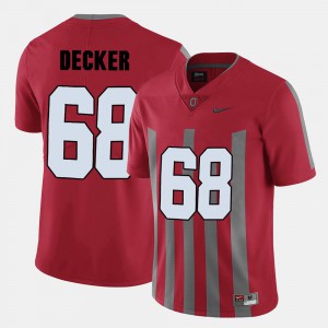 Red College Football Ohio State Buckeyes Taylor Decker Jersey #68 High School For Men 690139-370