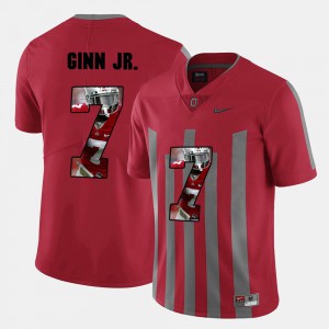 Buckeyes Ted Ginn Jr. Jersey Red Alumni Pictorial Fashion #7 For Men's 737855-578