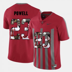 NCAA #23 Pictorial Fashion Red OSU Buckeyes Tyvis Powell Jersey Men 865379-551