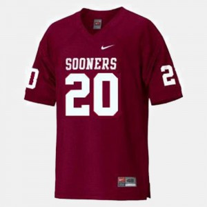 Red College Football For Kids OU Billy Sims Jersey University #20 735239-999