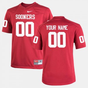 College Football Sooner Customized Jersey Crimson Embroidery #00 For Kids 502807-432