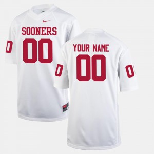 #00 For Kids University White College Football Oklahoma Custom Jerseys 677863-804