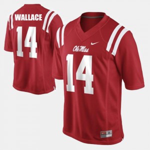 #14 For Men Ole Miss Rebels Bo Wallace Jersey College Football Embroidery Red 785545-411