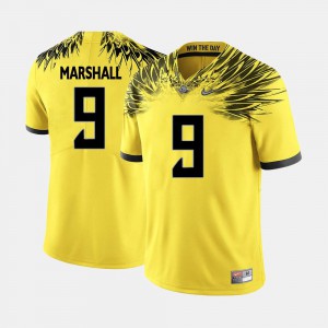 Yellow College Football Oregon Ducks Byron Marshall Jersey #9 Embroidery Mens 225893-802