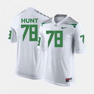 Oregon Cameron Hunt Jersey For Men Stitched White College Football #78 689262-587