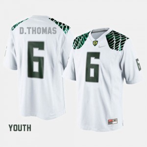 #6 White College Ducks De'Anthony Thomas Jersey For Kids College Football 929454-933