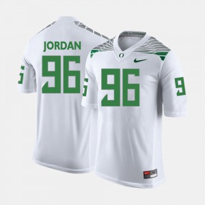 White #96 University of Oregon Dion Jordan Jersey Men Official College Football 343671-522