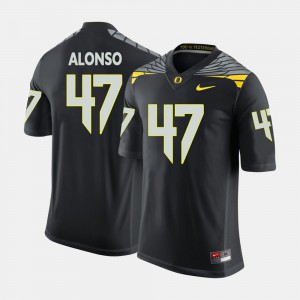 #47 College Football Oregon Kiko Alonso Jersey Black For Men Official 755527-486