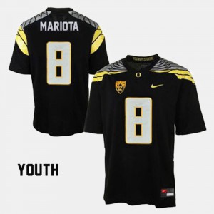 College Football Youth(Kids) Stitched #8 Black UO Marcus Mariota Jersey 534038-169