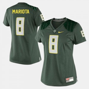 Alumni College Football University of Oregon Marcus Mariota Jersey Green #8 For Women's 872786-718
