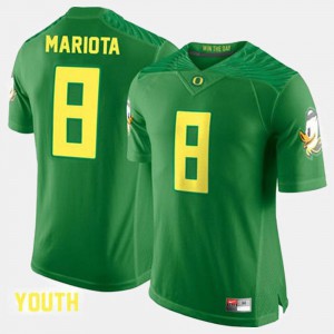 Kids College Football #8 High School Oregon Duck Marcus Mariota Jersey Green 918655-159