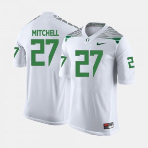 College Football Official White Oregon Terrance Mitchell Jersey #27 Men's 236919-450