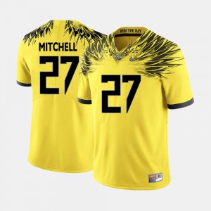University of Oregon Terrance Mitchell Jersey Stitched #27 Yellow Men College Football 603765-371