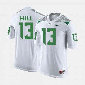 Stitched White College Football #13 For Men Ducks TroyHill Jersey 215815-284