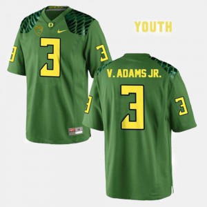 College Football Official Oregon Duck Vernon Adams Jersey #3 Youth(Kids) Green 401082-174