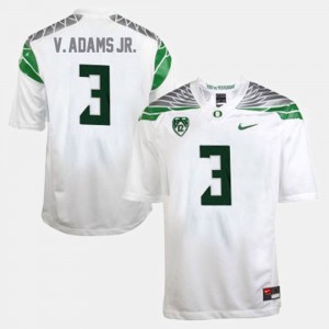 UO Vernon Adams Jersey White Mens Embroidery #3 College Football 698201-603