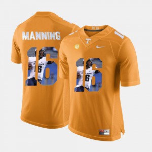 Tennessee Volunteers Peyton Manning Jersey For Men Embroidery Orange #16 Pictorial Fashion 890858-846