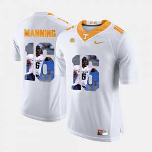 White NCAA Pictorial Fashion Tennessee Vols Peyton Manning Jersey #16 For Men's 630559-821