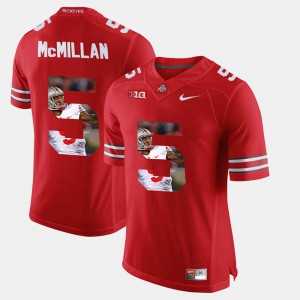 Ohio State Raekwon McMillan Jersey Scarlet For Men Pictorial Fashion #5 Stitched 742922-697