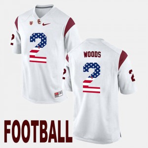University White US Flag Fashion #2 Men's Trojans Robert Woods Jersey 753605-396