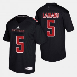 Stitched Black Scarlet Knights Chris Laviano Jersey #5 College Football Mens 641785-508