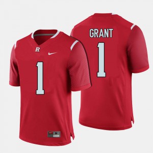 Scarlet Knights Janarion Grant Jersey Official Red Mens College Football #1 387222-811