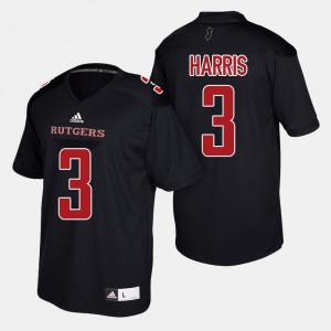 #3 Embroidery Black Rutgers Scarlet Knights Jawuan Harris Jersey Mens College Football 436363-779