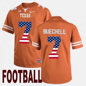 Player US Flag Fashion Orange #7 Men UT Shane Buechele Jersey 489725-118