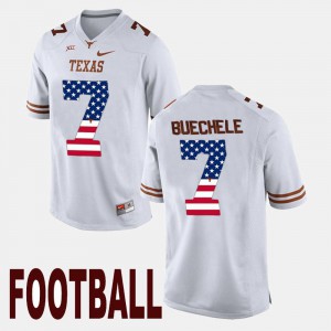 For Men's #7 UT Shane Buechele Jersey White US Flag Fashion Official 545602-885