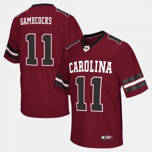 Embroidery #11 For Men's College Football Garnet Gamecock Jersey 112291-125