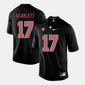 Men Stanford University Brennan Scarlett Jersey College Football #17 Black Embroidery 803072-205