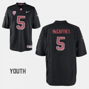 College Football Black NCAA For Kids Stanford University Christian McCaffrey Jersey #5 960225-649