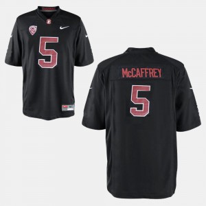 For Men Stanford University Christian McCaffrey Jersey Black #5 College Football NCAA 375058-273