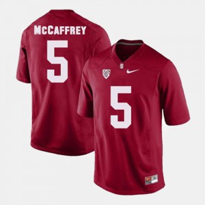 Stitched #5 Stanford Christian McCaffrey Jersey For Men's Red College Football 889172-942