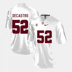 Stanford Cardinal David DeCastro Jersey College Football Men's White College #52 249831-568