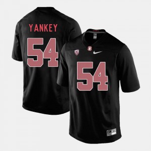 College Football #54 University Cardinal David Yankey Jersey Black Mens 411206-870