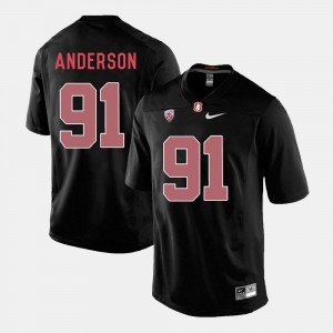 College Football #91 Stanford Cardinal Henry Anderson Jersey Black Men Embroidery 865800-872
