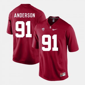 #91 Men Stanford Cardinal Henry Anderson Jersey College Football College Cardinal 303354-214