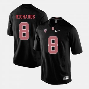 Men Black #8 Stanford Cardinal Jordan Richards Jersey Alumni College Football 278954-306